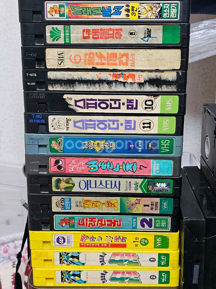 레트로 고전 어린이만화 영화 등 VHS 비디오 테이프--0