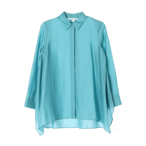 [XS]코스 블루 텐셀 루즈핏 긴팔 셔츠