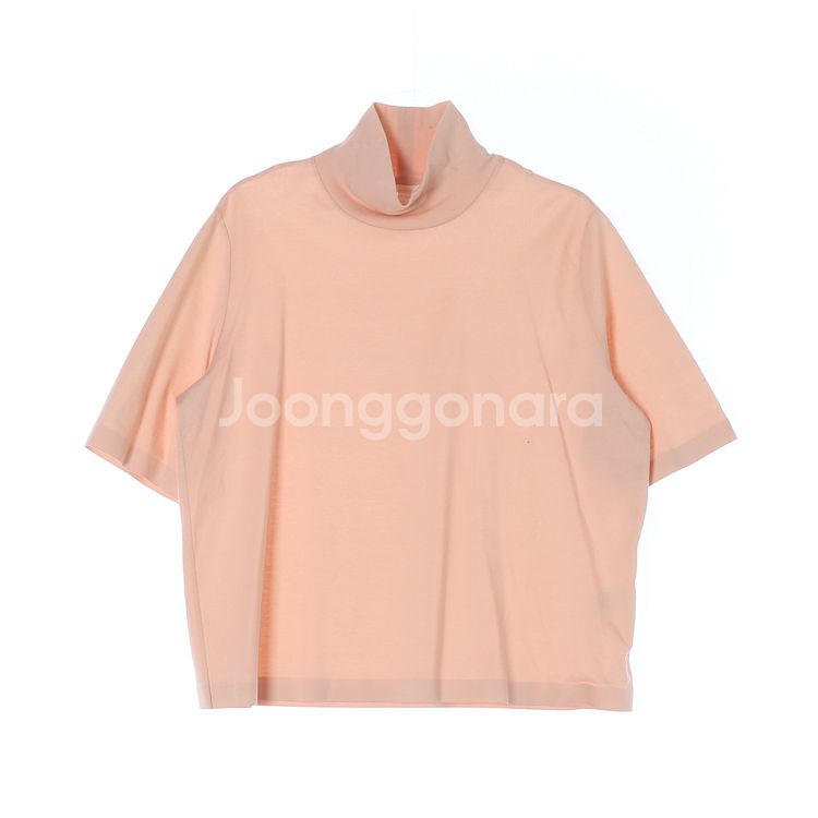 [M]코스 핑크 모크넥 오버핏 반팔 티셔츠--0