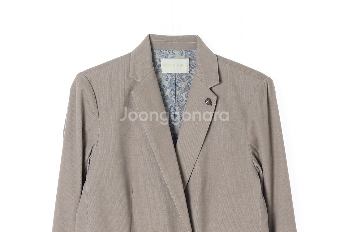 [S]쟈딕앤볼테르 베이지 코듀로이 더블브레스티드재킷--1