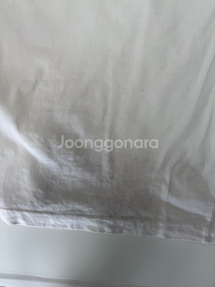 여성 꼼데가르송 골드와팬 화이트 반팔 티셔츠--5
