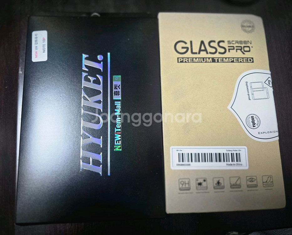 (새상품)갤럭시 노트10+ 강화유리필름 4장--0