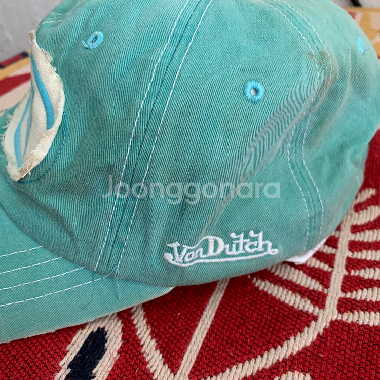 VONDUTCH 본더치 데미지 빈티지 민트 볼캡 모자--1