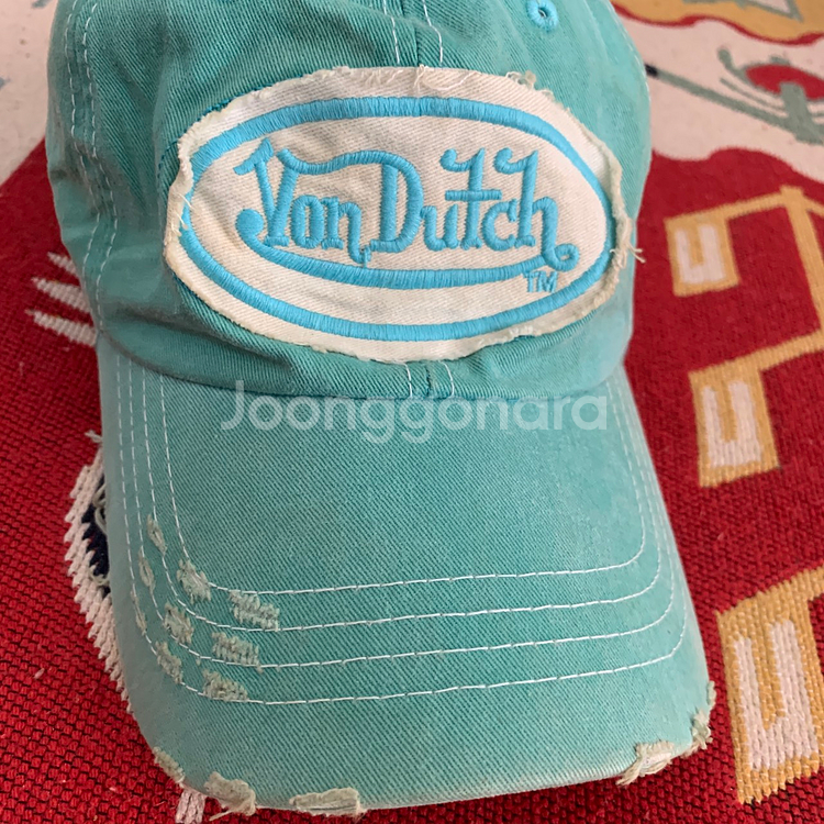 VONDUTCH 본더치 데미지 빈티지 민트 볼캡 모자--2