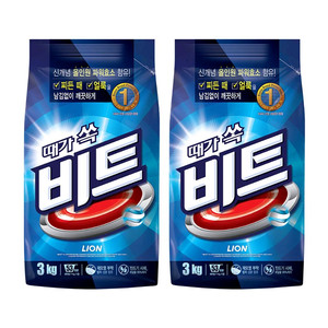 (가격내림) 비트 분말 세탁세제 파우치 3kg x 2개