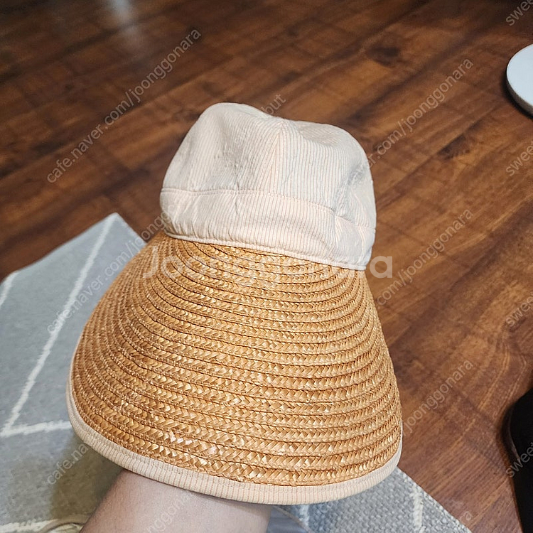 코치넬리 이태리 모자 린넨 로빈슨 블랙앤화이트--0