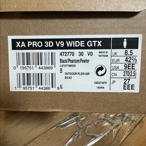 살로몬 XA Pro 3D V9 Wide GTX 트레일