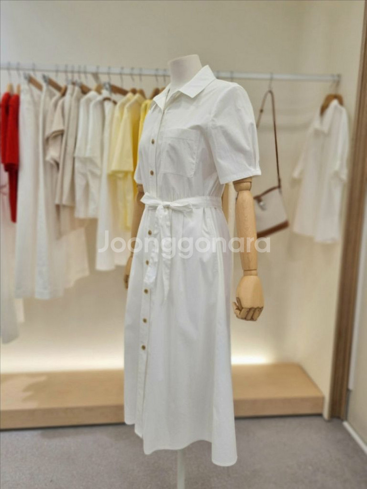 클라비스 화이트 바스락 원피스 새상품--1