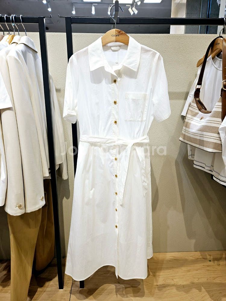클라비스 화이트 바스락 원피스 새상품--2