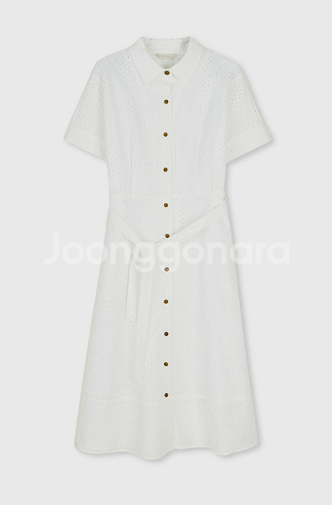 클라비스 화이트 바스락 원피스 새상품--5