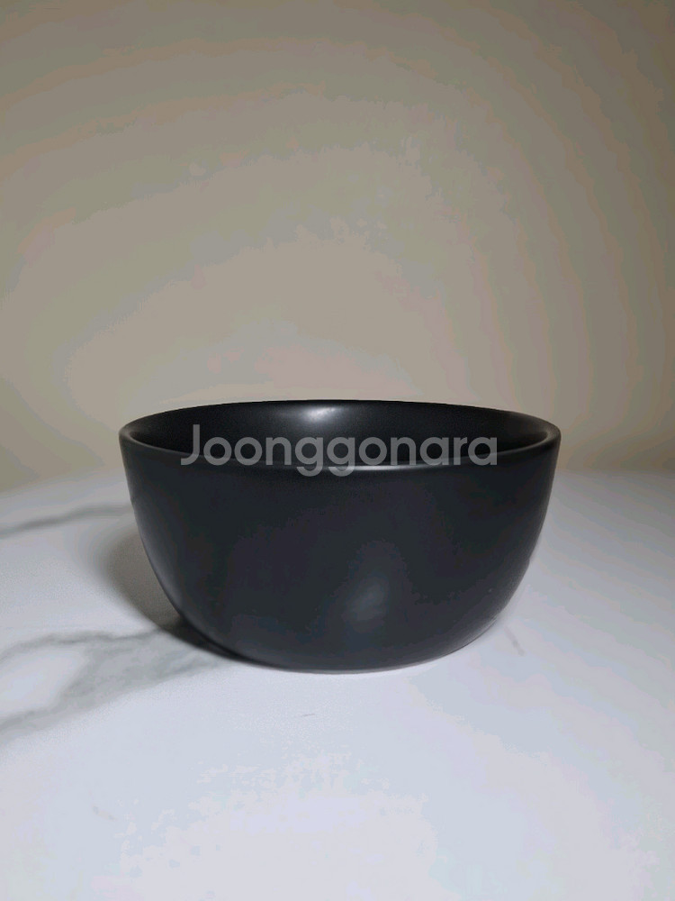 H&M Home 블랙 매트 볼+접시 세트 (새상품)--2