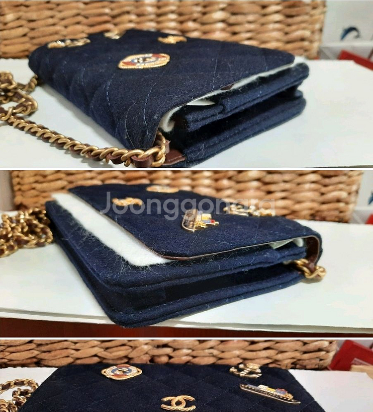 Chanel 퀼팅 펠트 크루즈 참월렛 숄더백 정품--4