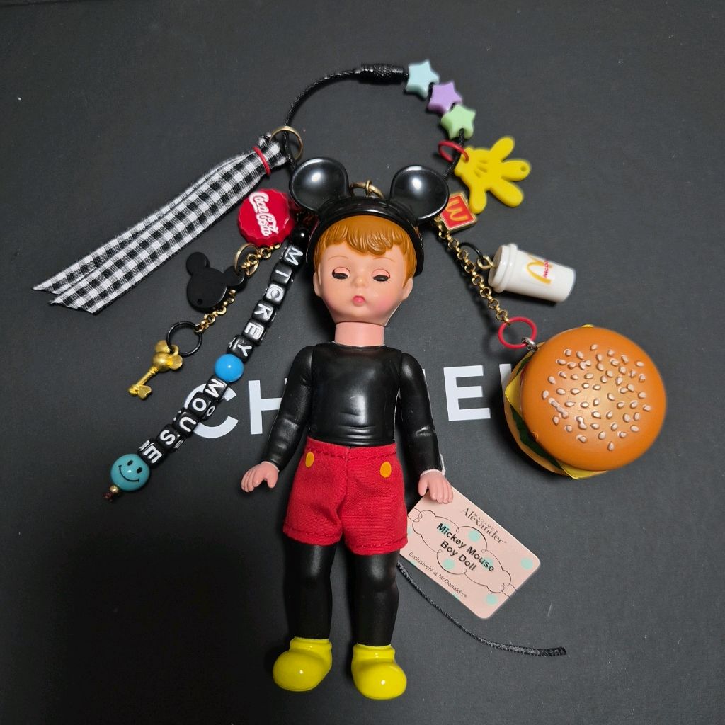 무배)빈티지 맥마담 인형 키링 미키마우스