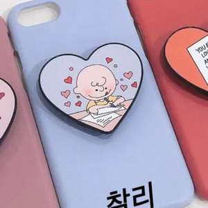 아이폰11 스누피 그립톡 케이스(파우더 블루)