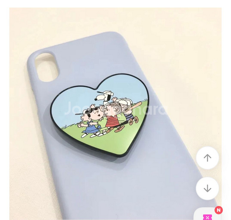 아이폰11 스누피 그립톡 케이스(파우더 블루)--4