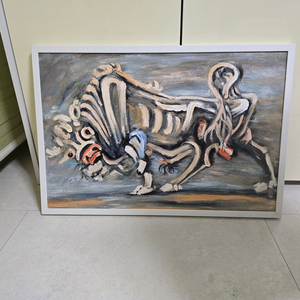 추상 소 그림 캔버스 유화 액자 – 인테리어 포인트 작
