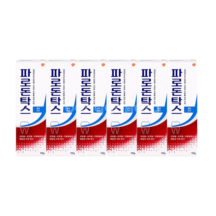 (가격내림) 파로돈탁스 쿨링민트 치약 100g x 6개--0