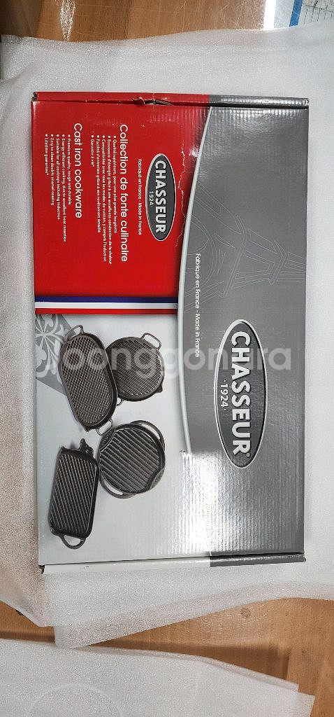 차세르 무쇠 그릴팬 20cm 새상품 프랑스산--0