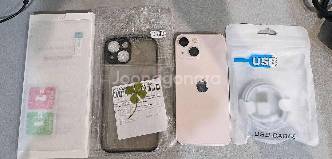 아이폰13미니 128GB 핑크 공기계 (구성포함)--1