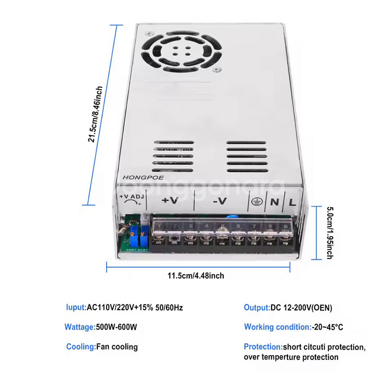 HONGPOE 파워 서플라이 MS-600-48--2