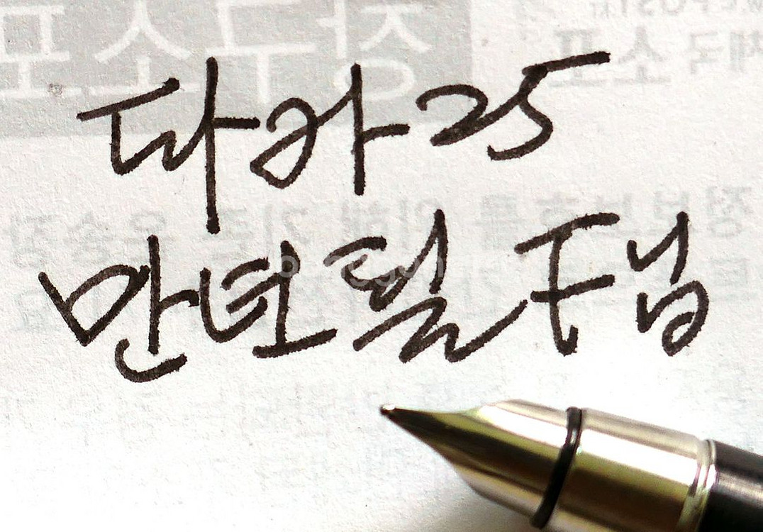 파카 25 스틸 만년필 F--6