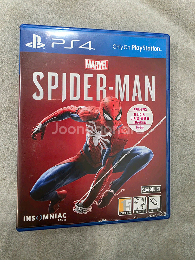 ps4 스파이더맨1 초회특전 미사용 S급--0