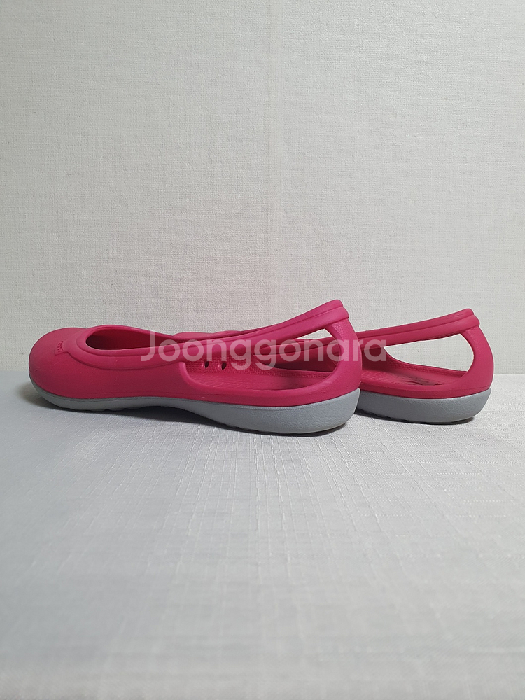 무료배송 230mm 크록스 샌들 슬링백 플랫슈즈 핑크--5