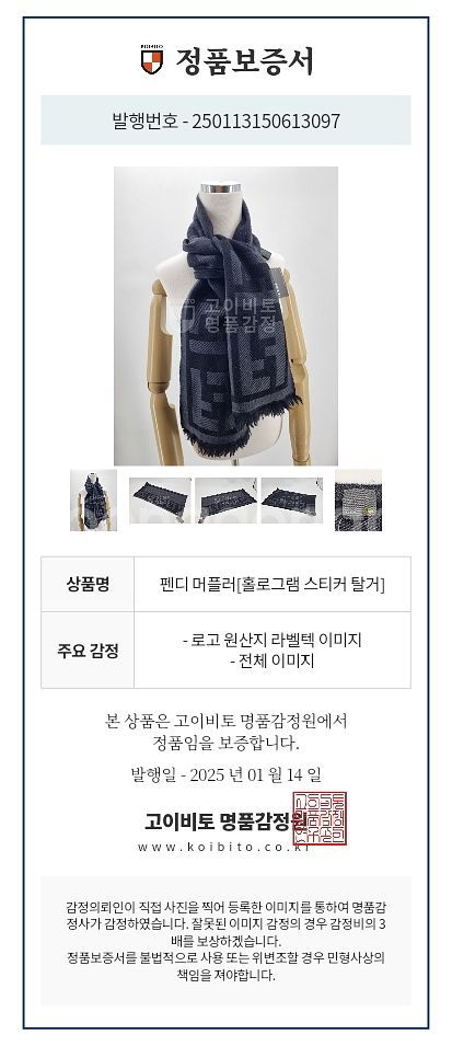펜디 머플러--1