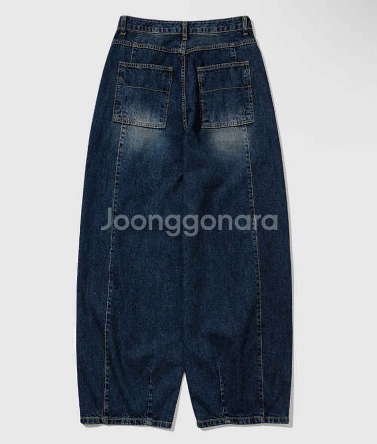 인템포무드 레이지보이 벌룬 핏 데님_ 딥블루 M--1