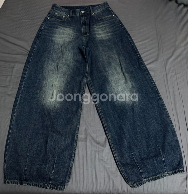 인템포무드 레이지보이 벌룬 핏 데님_ 딥블루 M--5