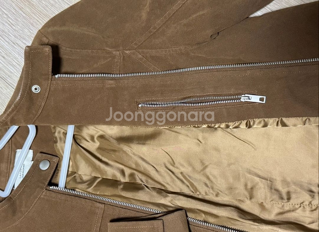 라퍼지포우먼 스웨이드 레이싱 자켓 M--1