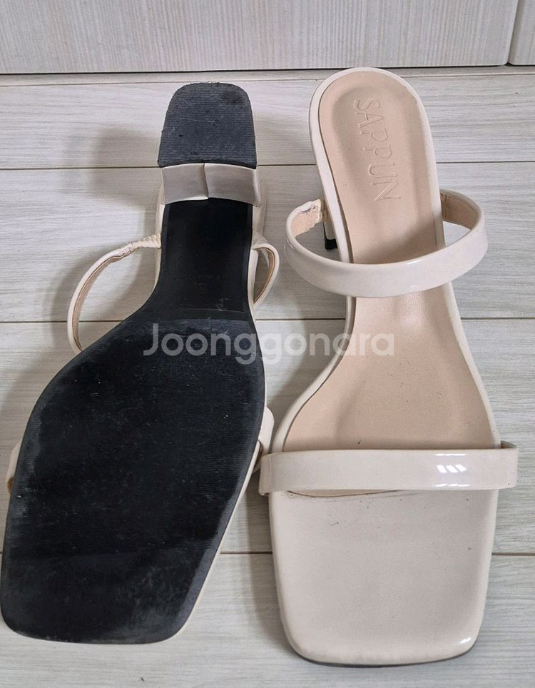 사뿐 뮬 샌들 힐 240mm--4