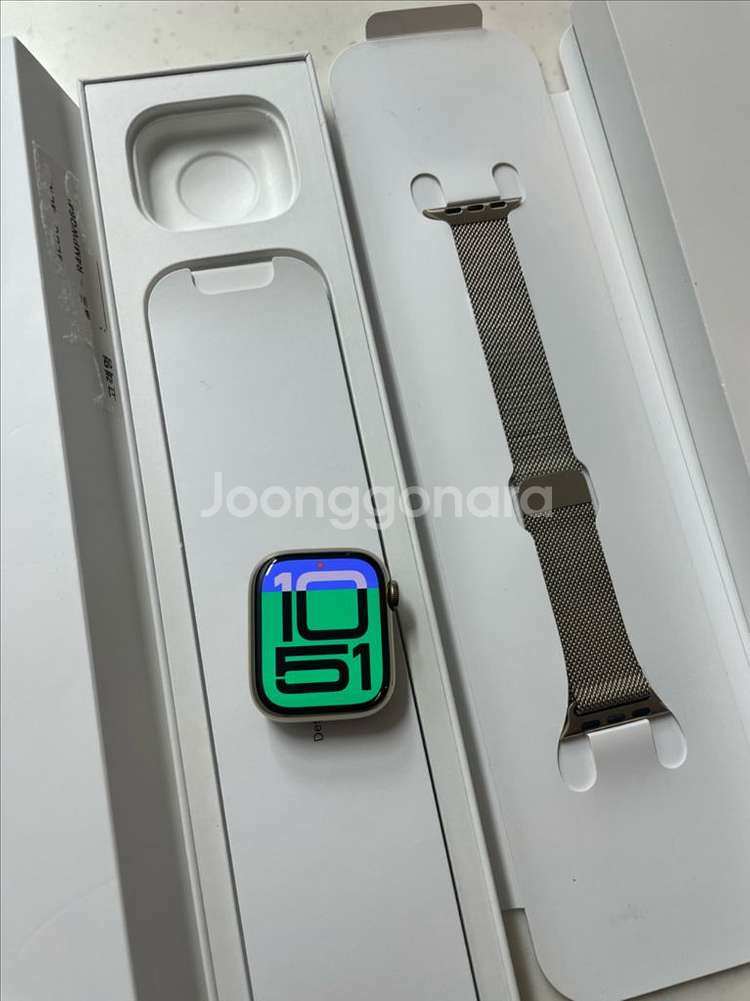 애플워치7스테인리스 41mm SSS급 밀레니즈--0