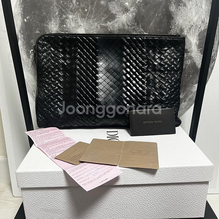 정품 35x23) 보테가베네타 인트레치아토 클러치--0