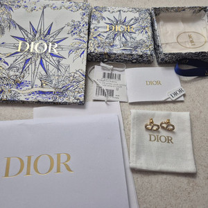 디올 쁘띠 CD 스터드 귀걸이