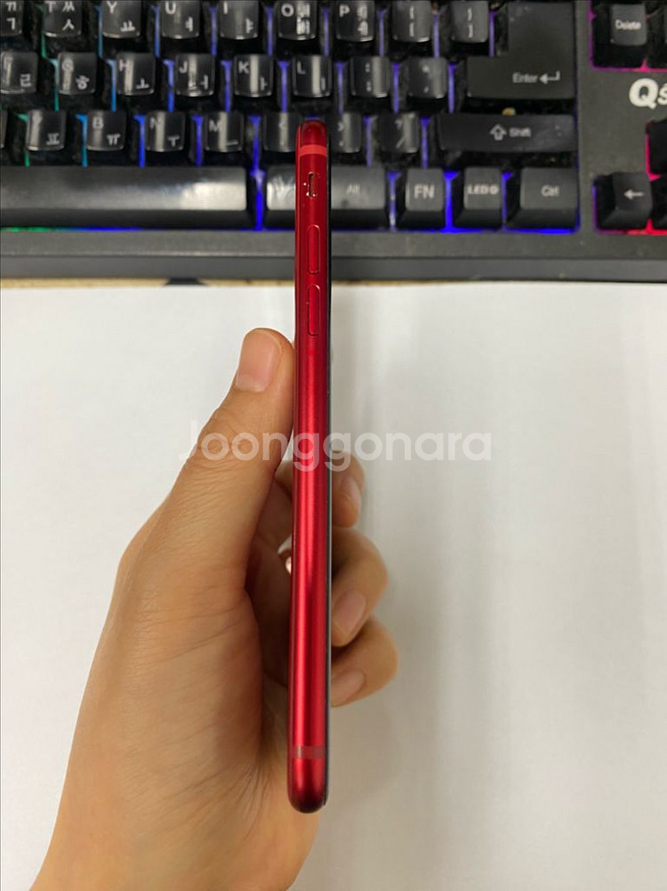 아이폰SE3 레드 A급 256G 배터리100%--3
