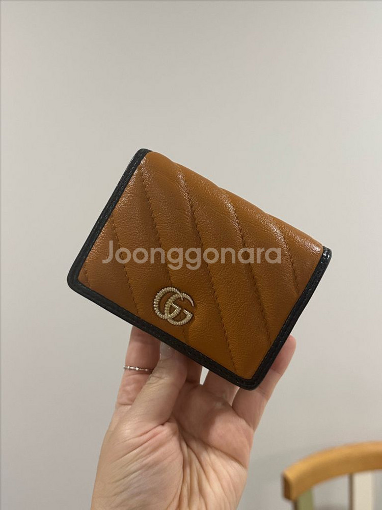 구찌 GC 마몬트 퀼팅 미니지갑--0