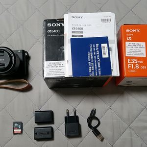 소니 미러리스 카메라 a6400 + SEL35F18