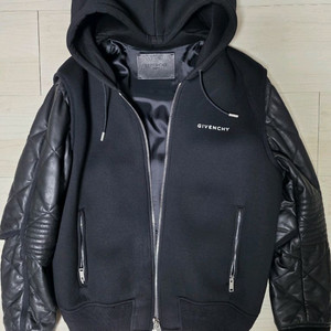Givenchy 후드 가죽 자켓 50