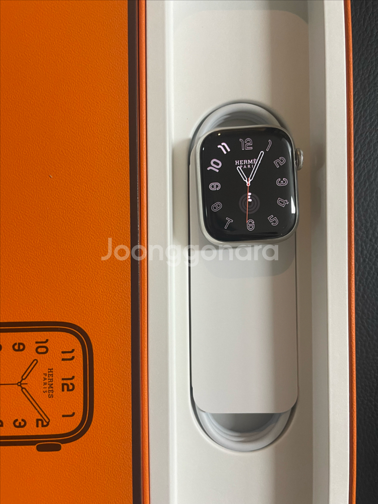 애플워치8에르메스 실버 41mm 애플케어+--0