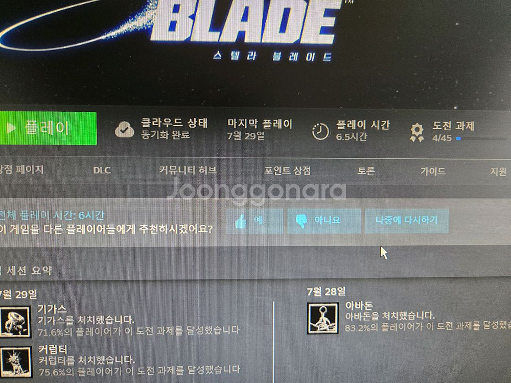스팀 스텔라 블레이드 니케코드 하나 팝니다--0