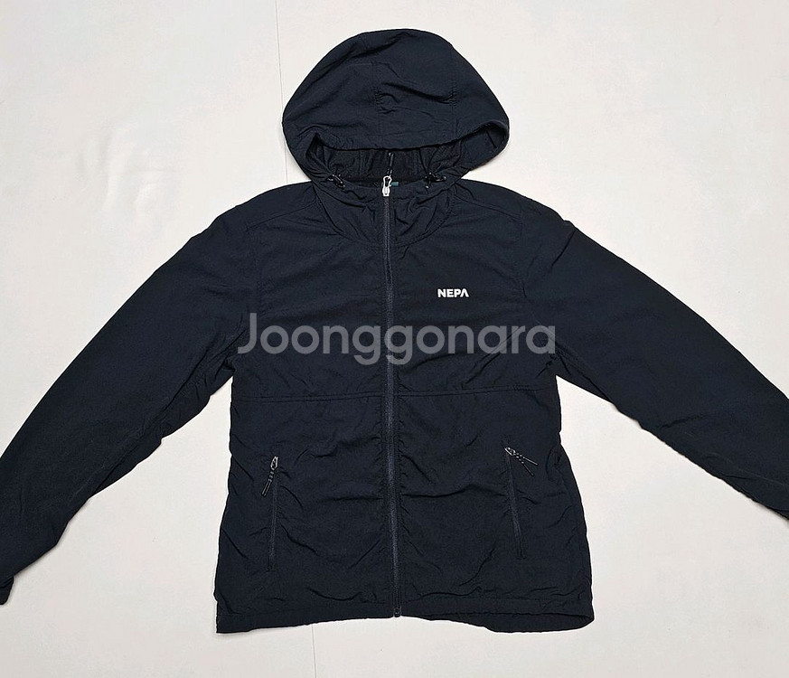 네파 바람막이 후드 블랙 여성 95--0