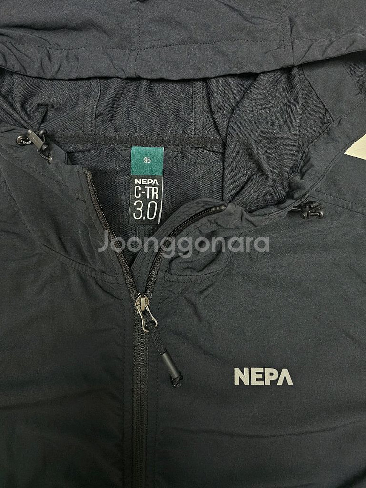 네파 바람막이 후드 블랙 여성 95--1