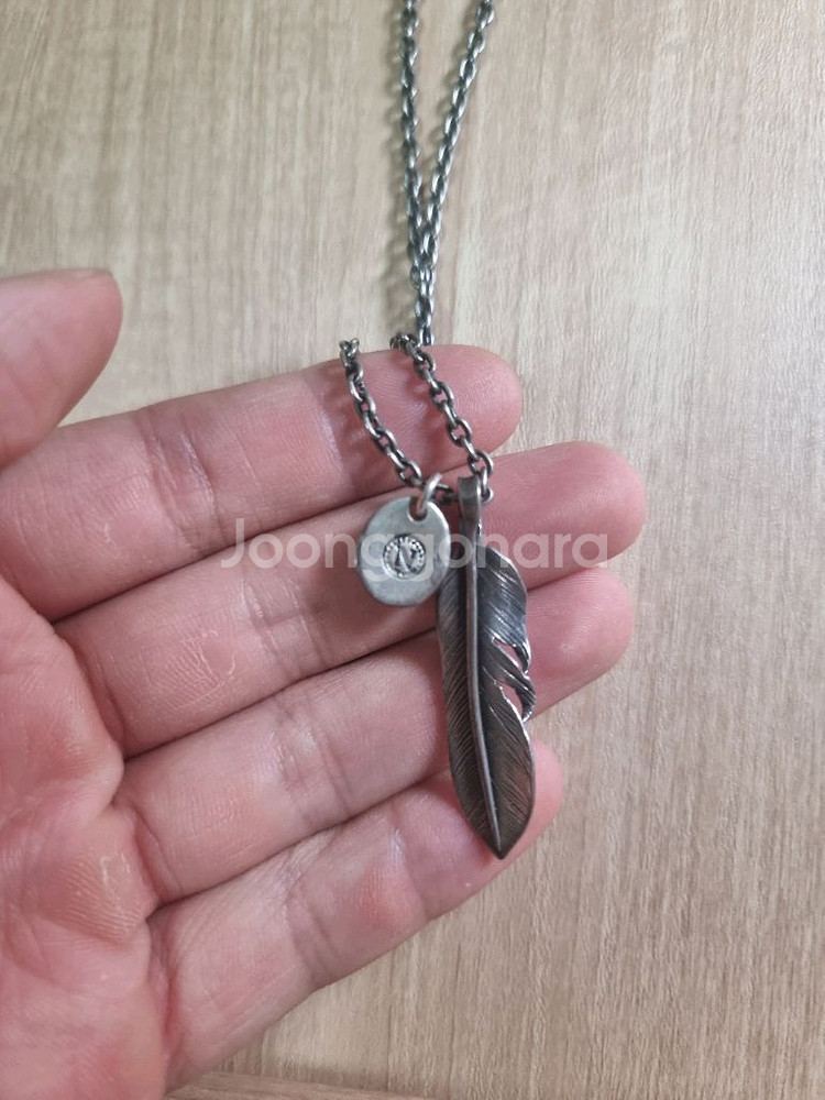 노스웍스 실버 925 펜던트 깃털 페더 나바호 인디언--1