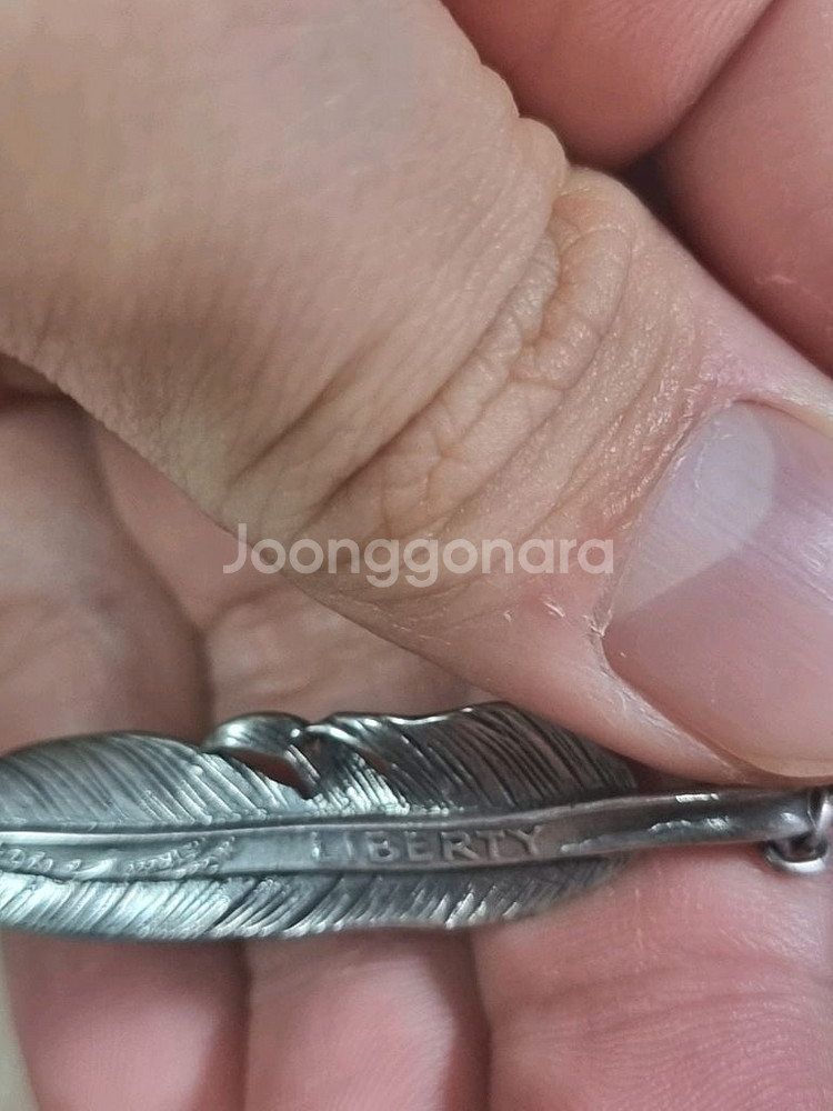 노스웍스 실버 925 펜던트 깃털 페더 나바호 인디언--2