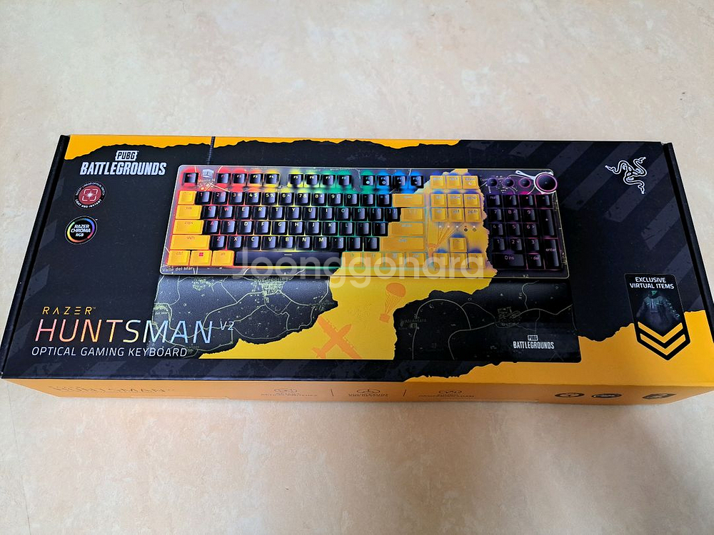 레이저 헌츠맨 V2 배그+Razer콜라보스킨코드 새상품--1