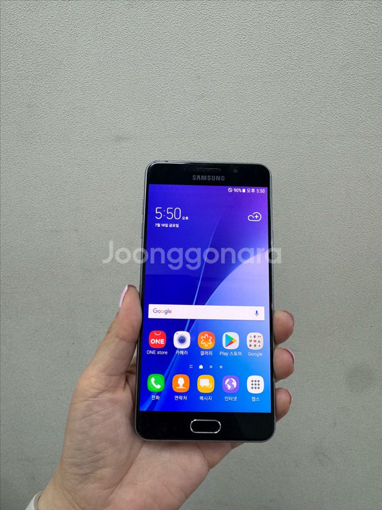(부산중고폰)갤럭시A7 2016 블랙 16기가 판매해요--0