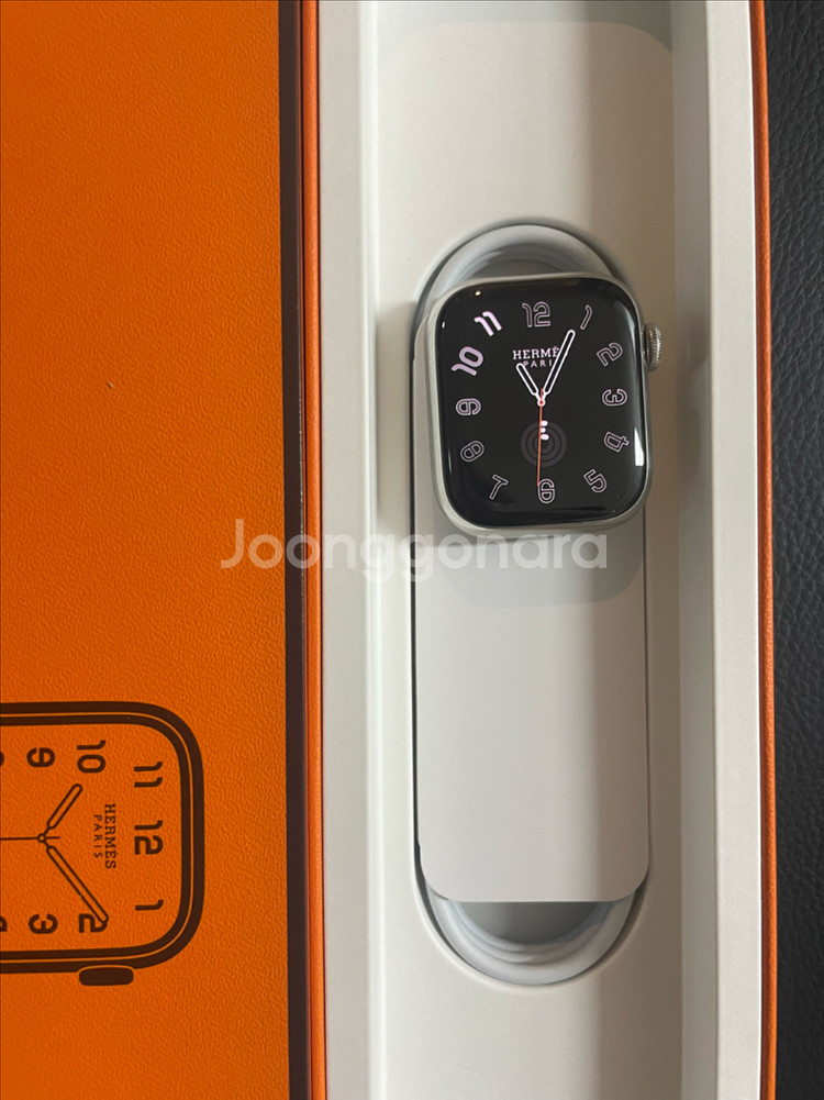 애플워치8에르메스 실버 41mm 애플케어+--0