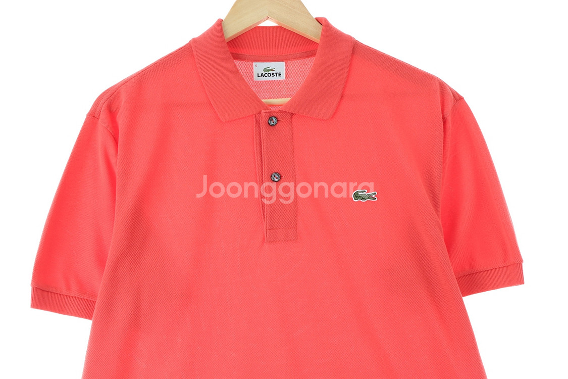 (XL) 라코스테 반팔 카라 티셔츠 주황 올드스쿨--1