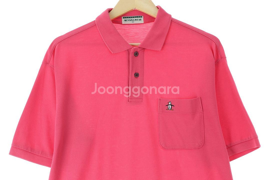 (L-XL) 먼싱웨어 반팔 카라 티셔츠 골프 핑크--1